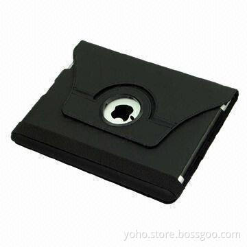 Black 360 Degrees Case for iPad 2 and 3 with Elastic Closure Strap, Multi-color Available